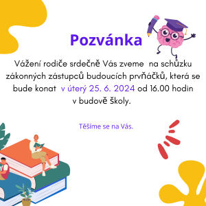 Schůzka rodičů žáků 1. ročníku 1